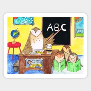 Teacher Owl Sticker